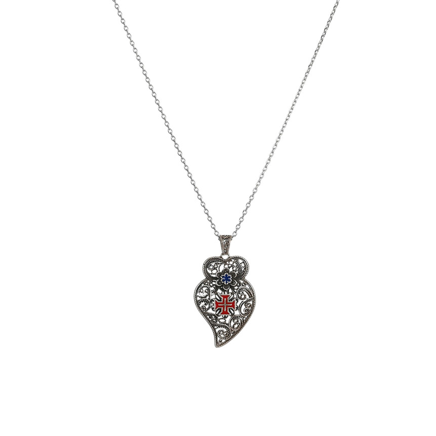 Collana Encantos cuore argentato