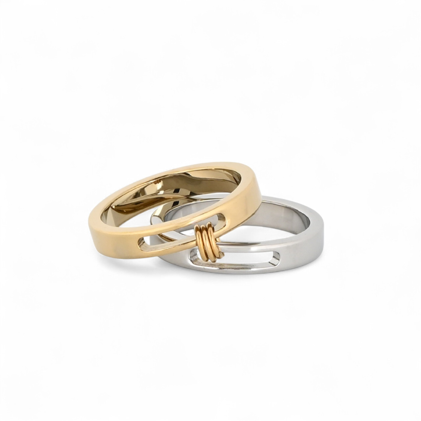 Anel Glamour com duas cores