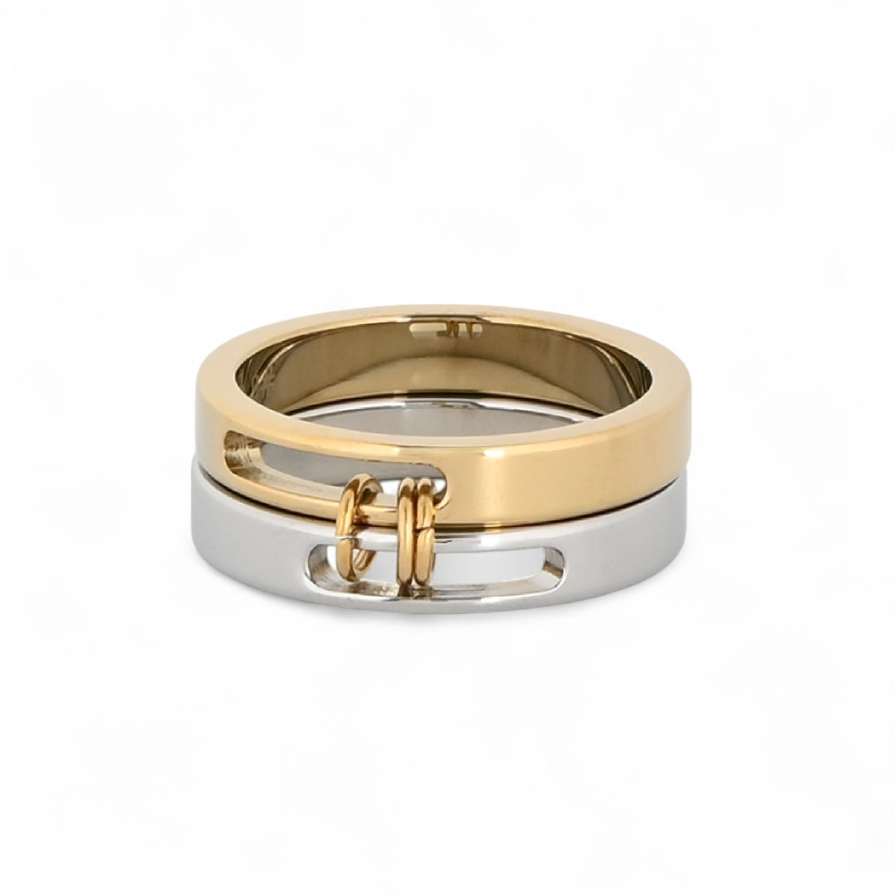 Anel Glamour com duas cores