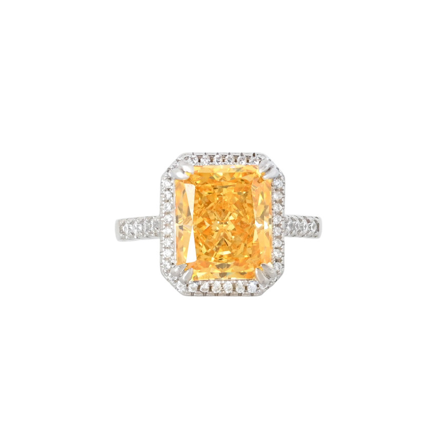 Anel Luxury com pedra retangular