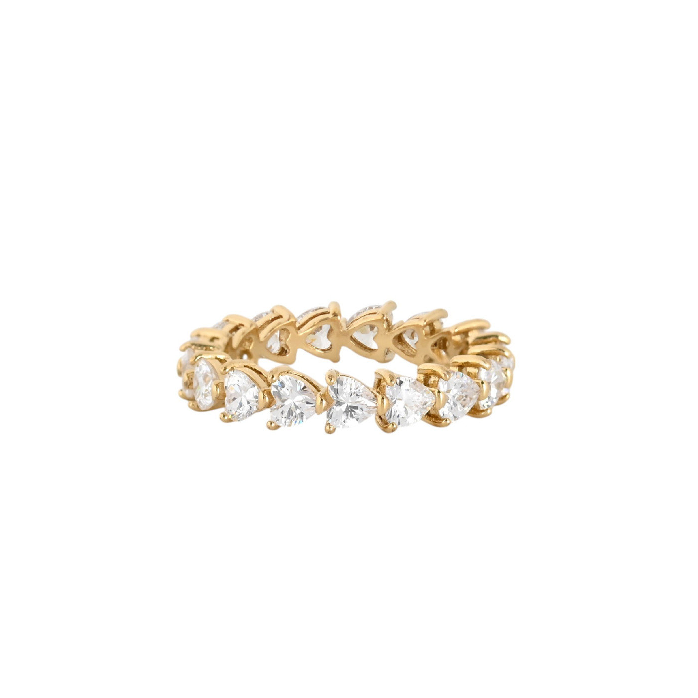 Anillo Glamour con corazones