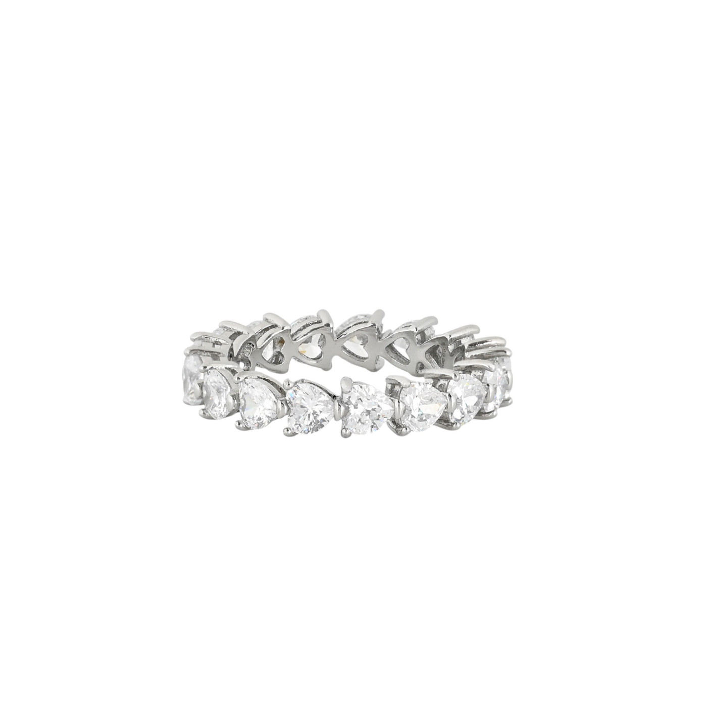 Anillo Glamour con corazones