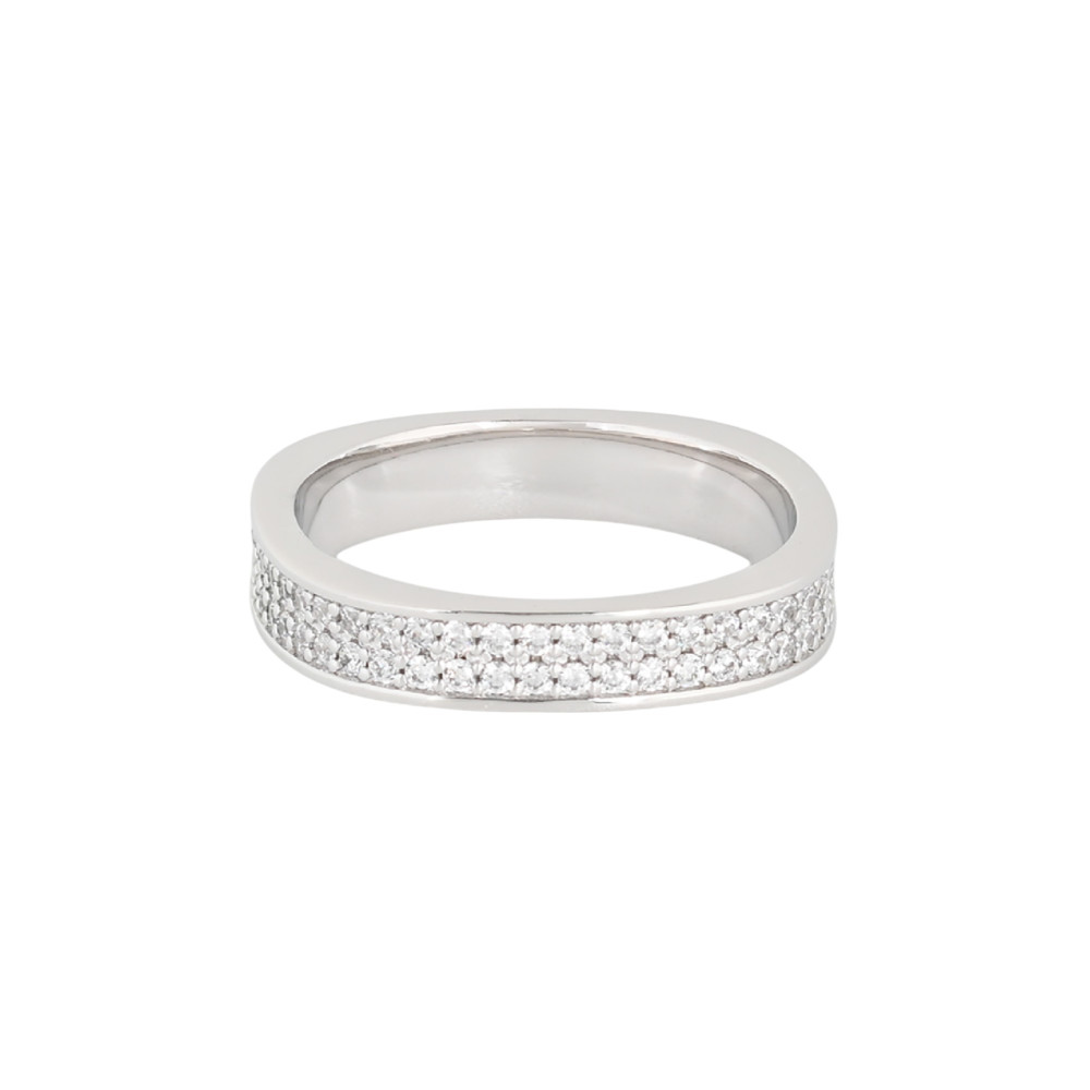 Ring Luxury square with zircons
