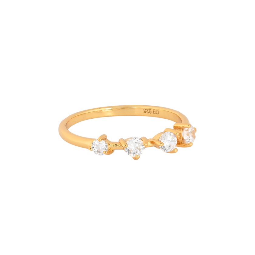 S925 ring with four brilliants GB