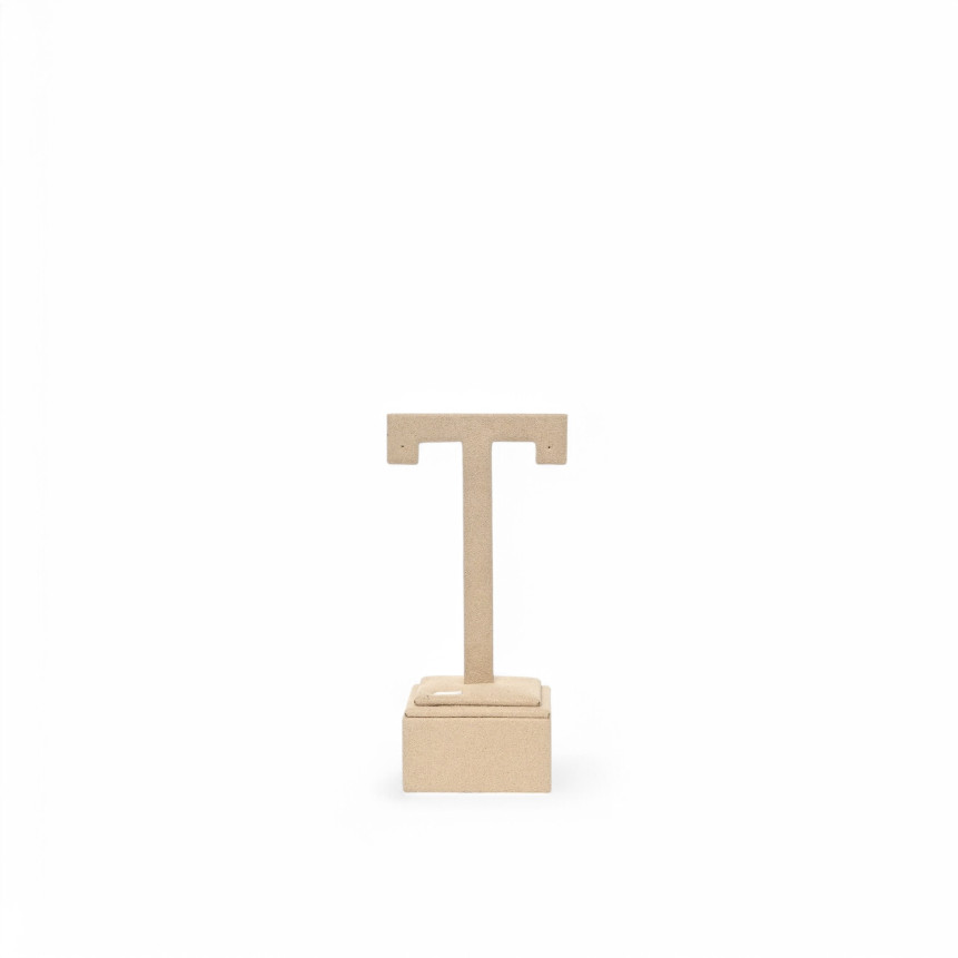 Présentoir pour boucles d'oreilles beige