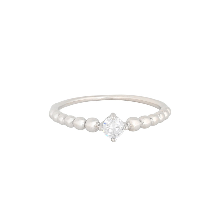 Anello Luxury solitario con palline