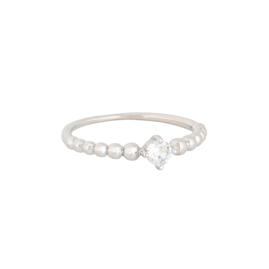 Anello Luxury solitario con palline