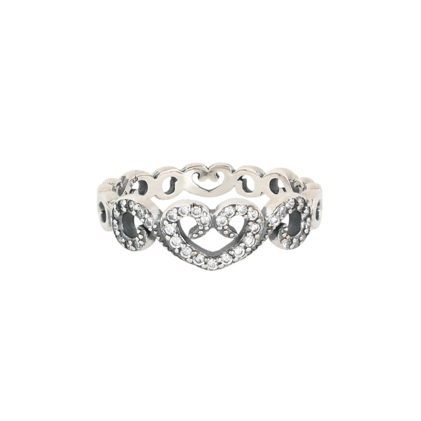 Anello Luxury cuore intrecciato