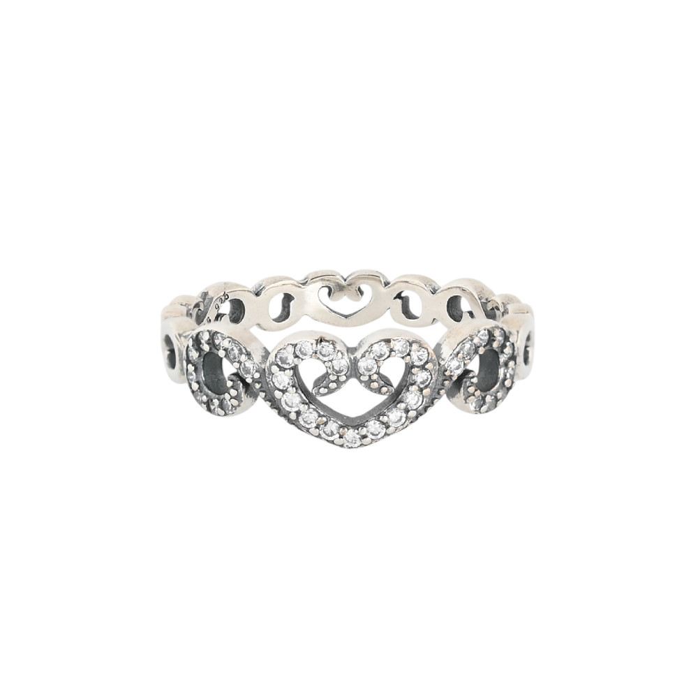 Anillo Luxury corazón entrelazado