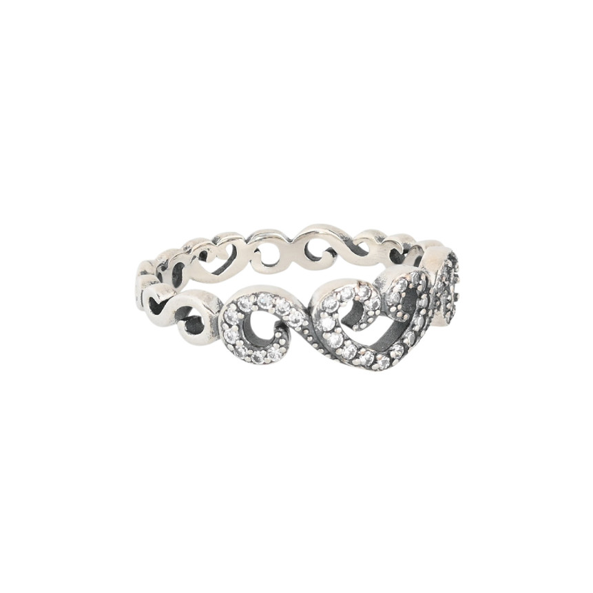Anello Luxury cuore intrecciato