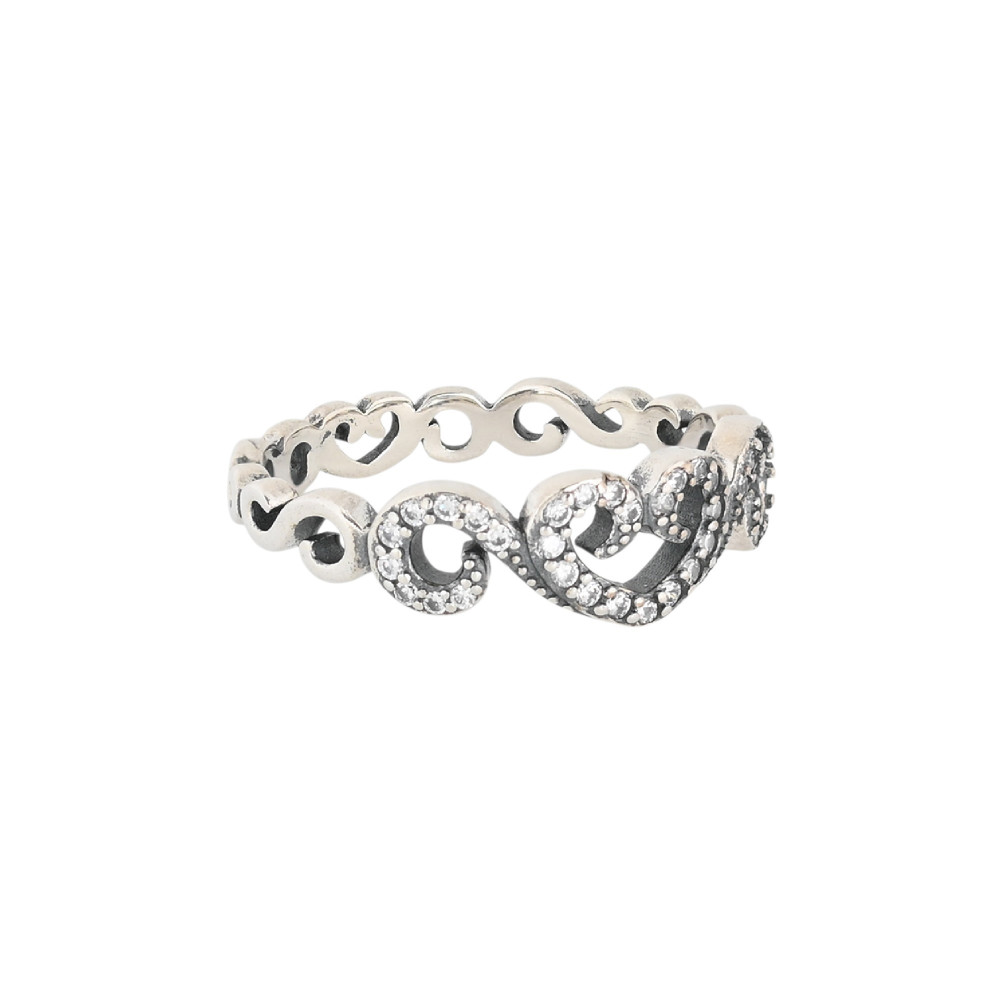 Anillo Luxury corazón entrelazado
