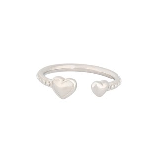 Bague Luxury ouverte avec des cœurs
