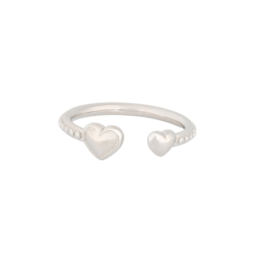 Luxury open ring with hearts