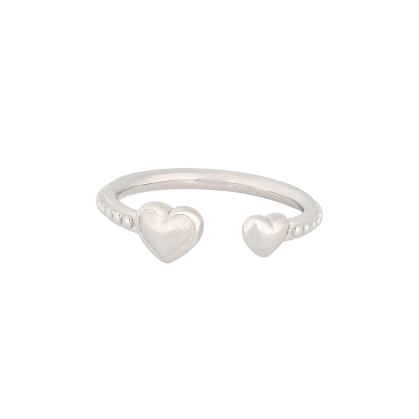 Bague Luxury ouverte avec des cœurs