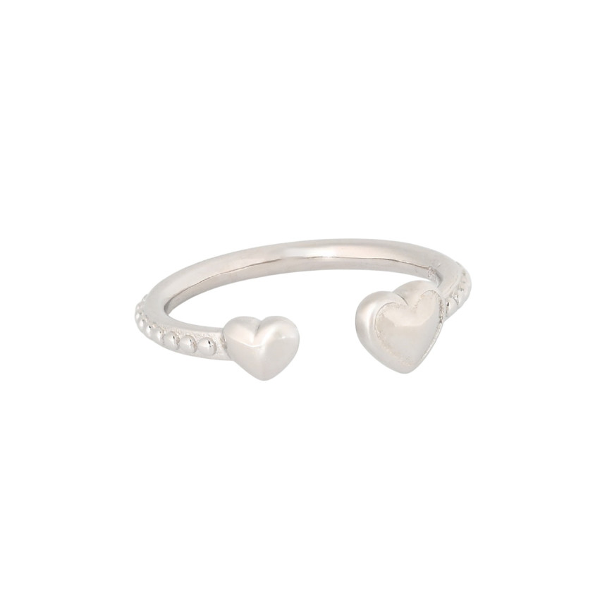 Luxury open ring with hearts