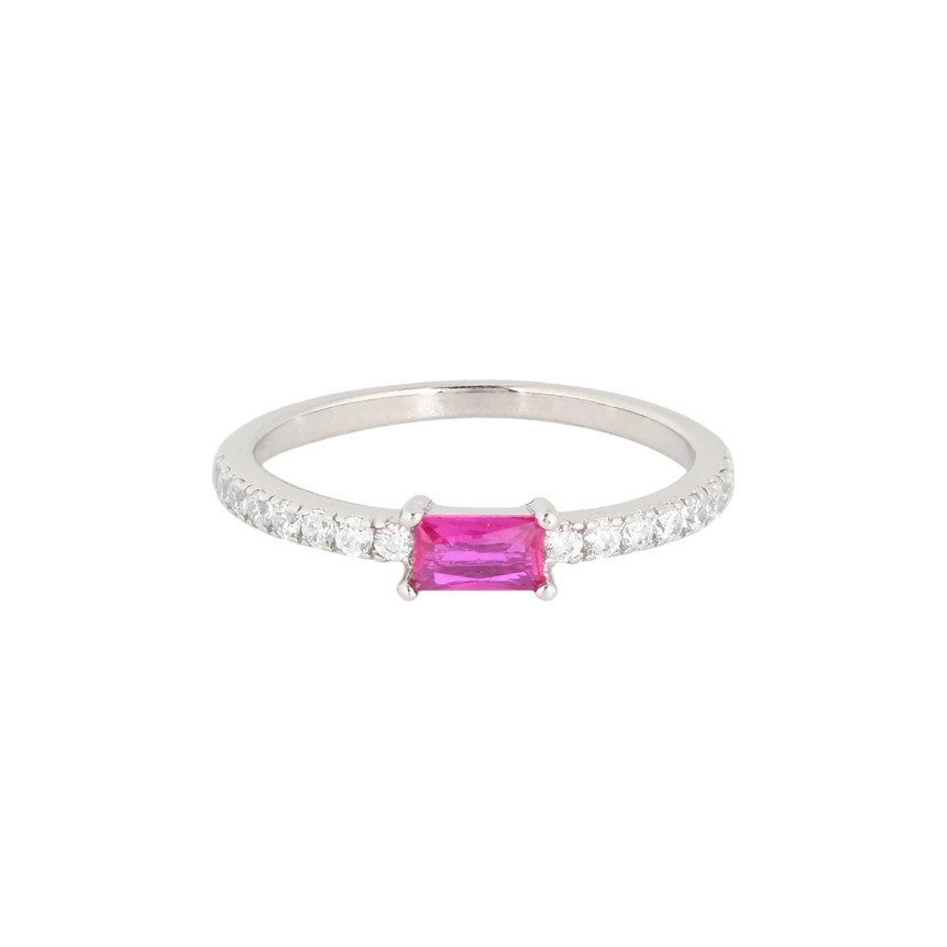 Anillo Luxury con piedra de color