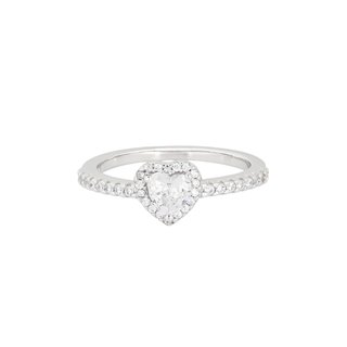 Ring Luxury with heart and zircons