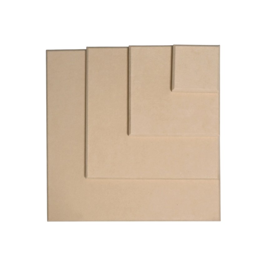 Présentoir carré avec base beige
