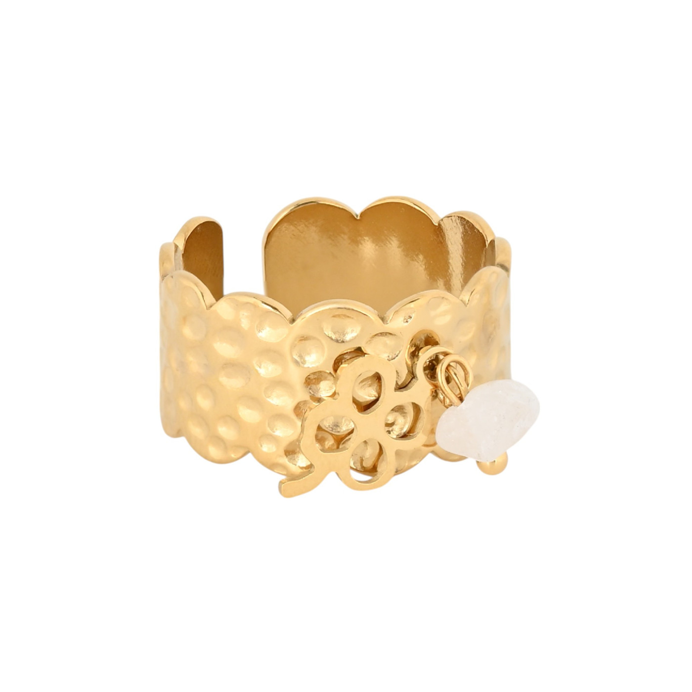 Steel adjustable ring clover GB