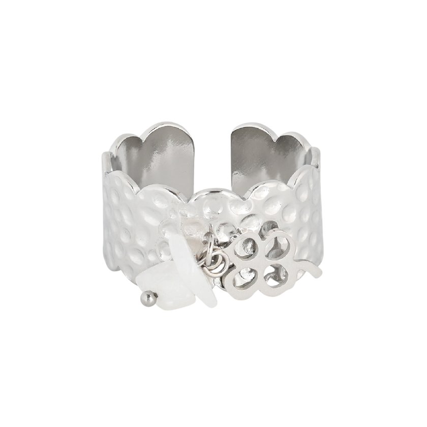 Steel adjustable ring clover GB