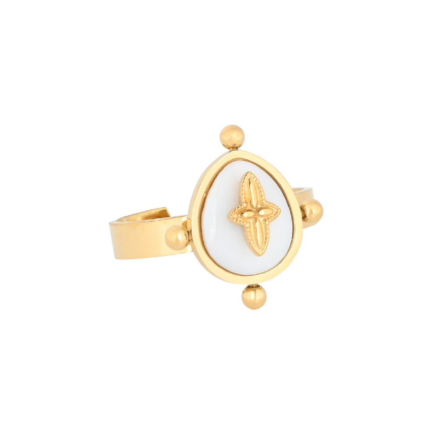 Anello regolabile acciaio simbolo GB