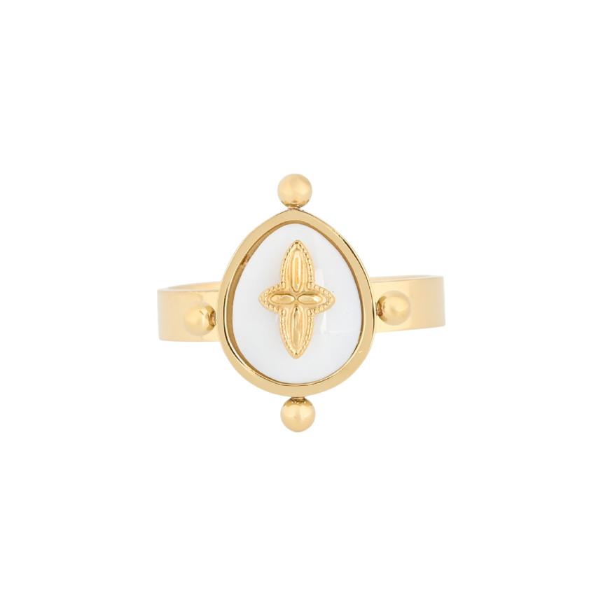 Anello regolabile acciaio simbolo GB