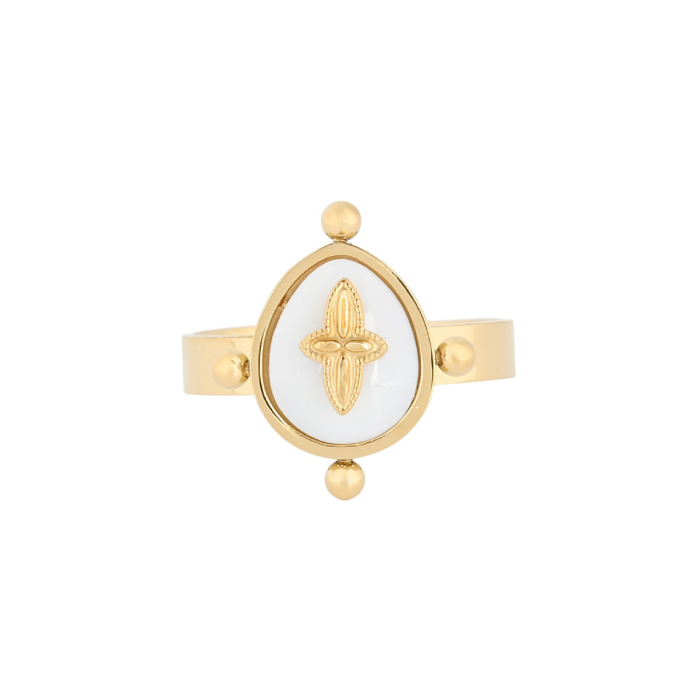 Anello regolabile acciaio simbolo GB