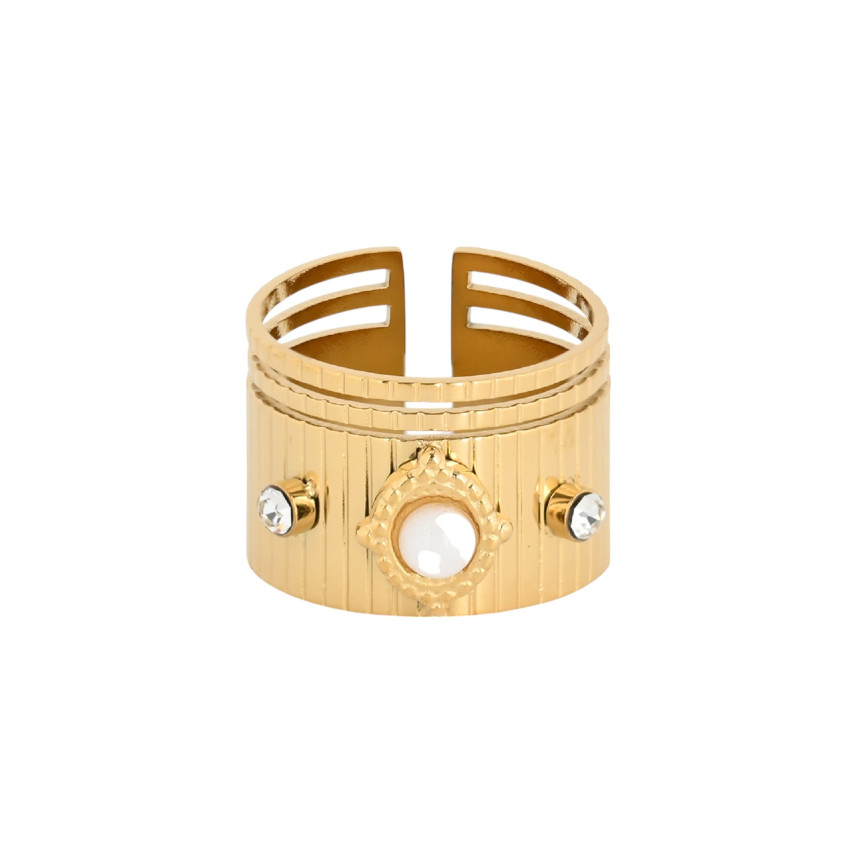 Anello regolabile acciaio largo GB