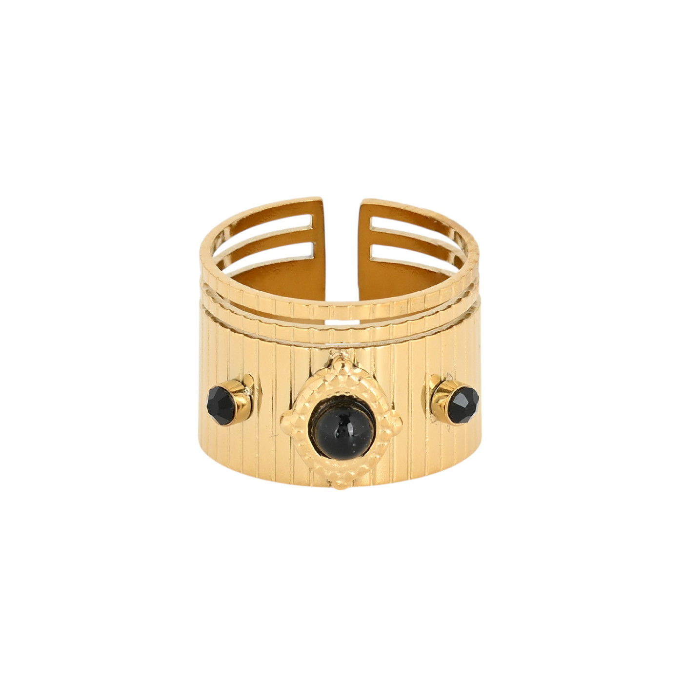 Anello regolabile acciaio largo GB