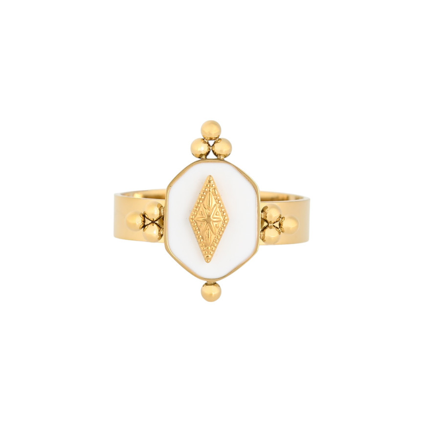Bague réglable acier losange GB