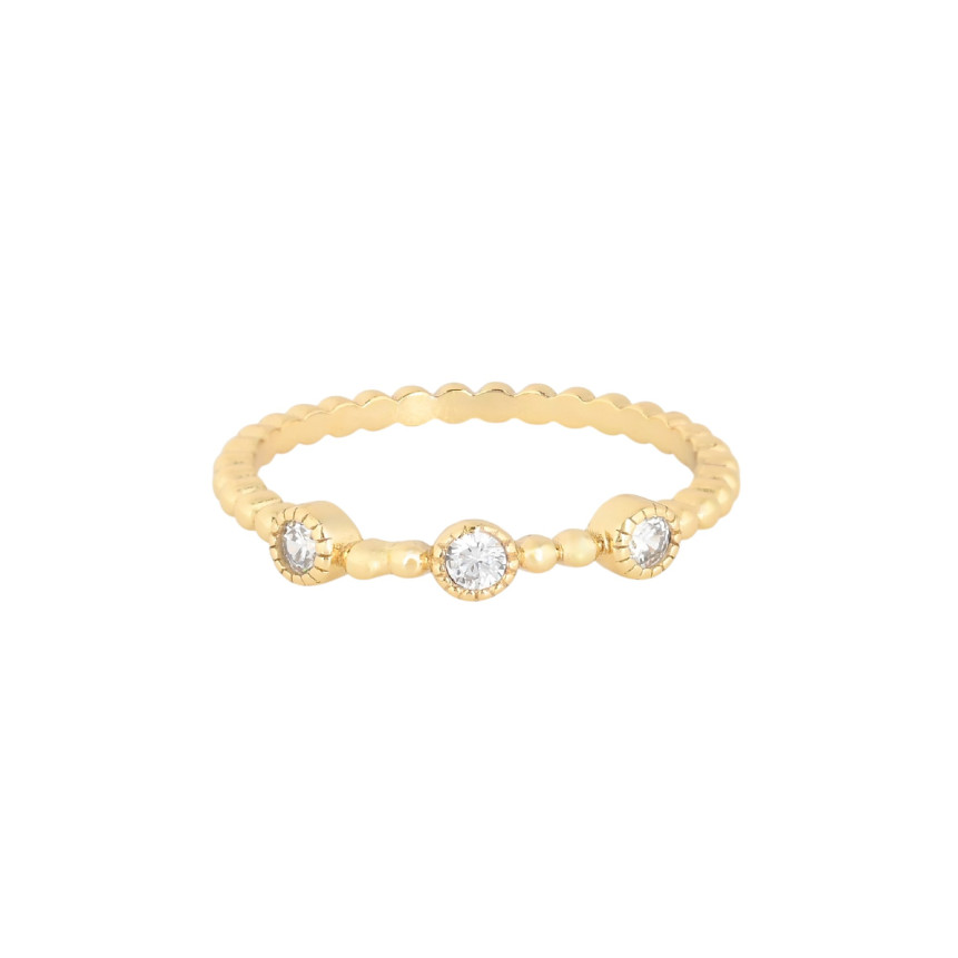 Anello Luxury basico con tre brillanti