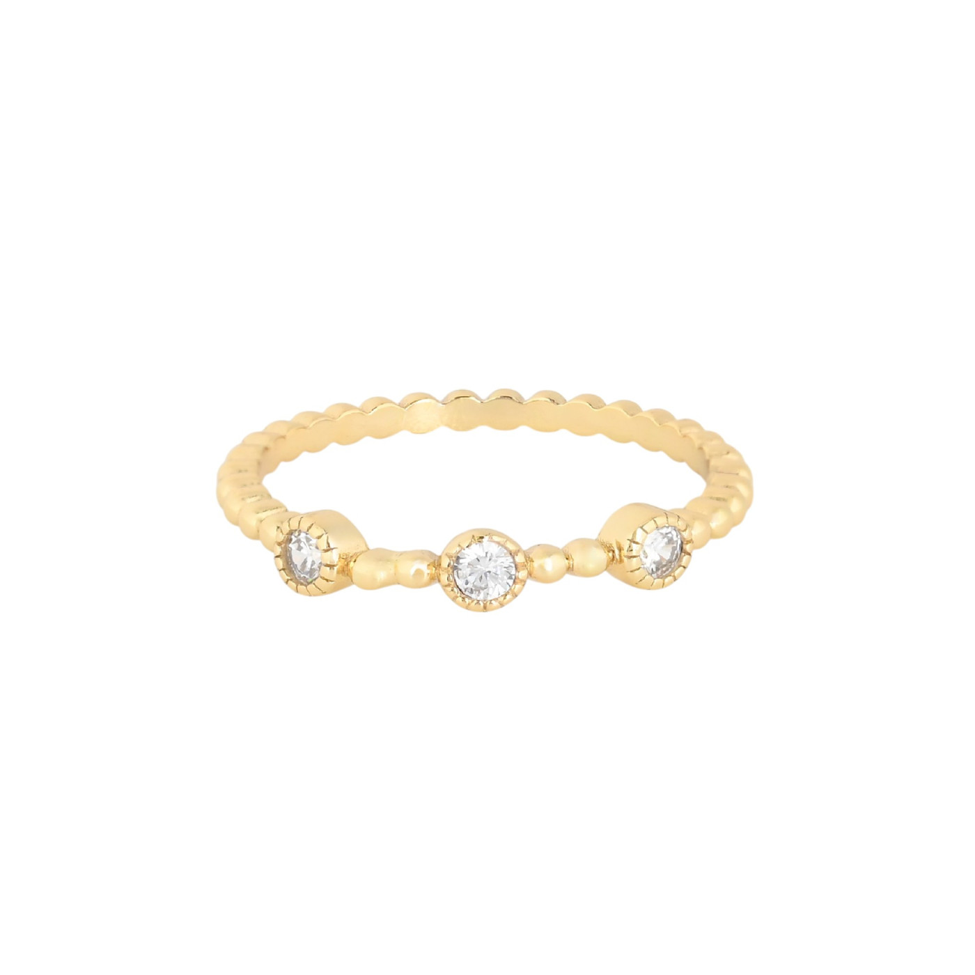 Luxury Basic Ring with three diamonds