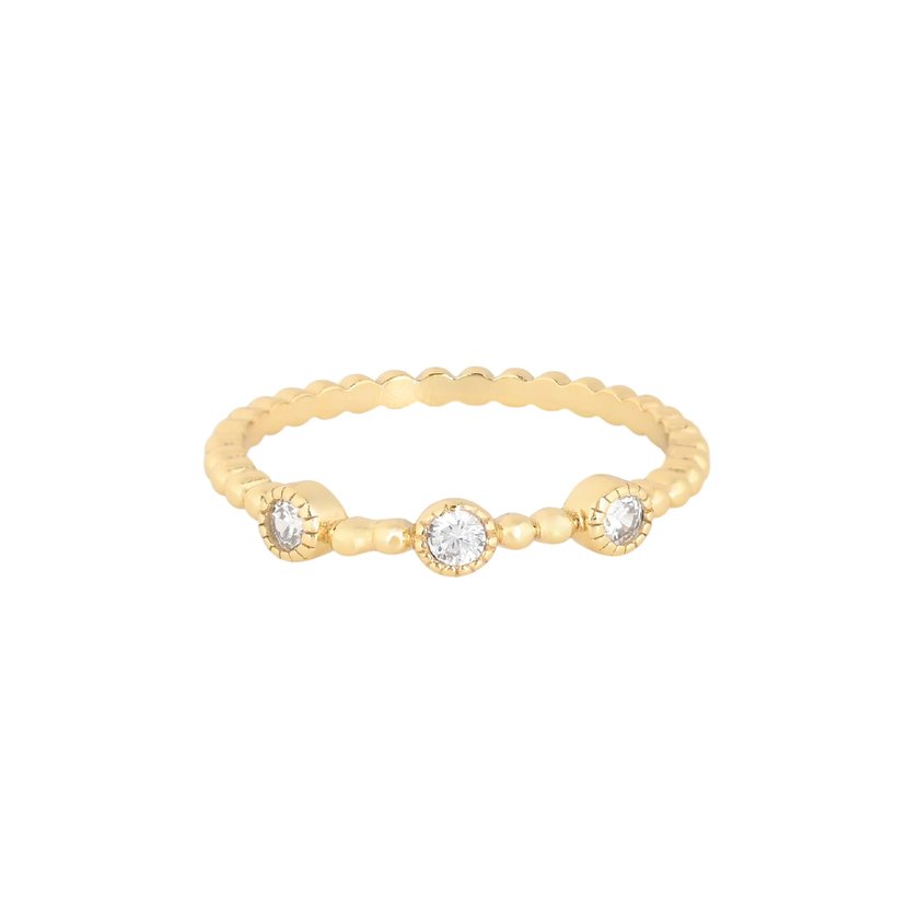 Luxury Basic Ring with three diamonds