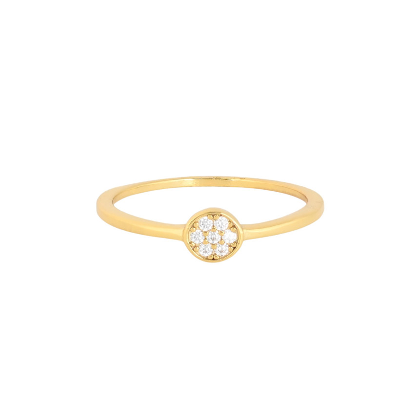 S925 solitaire ring round GB