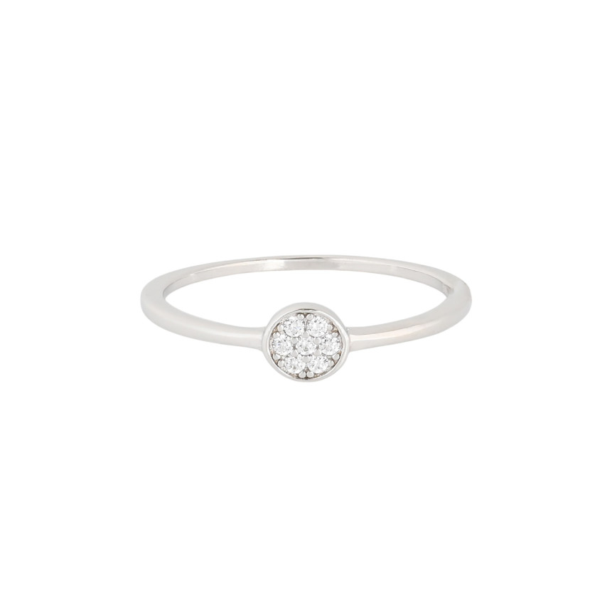 S925 solitaire ring round GB
