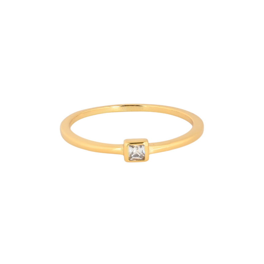 Anello solitari S925 quadrato GB