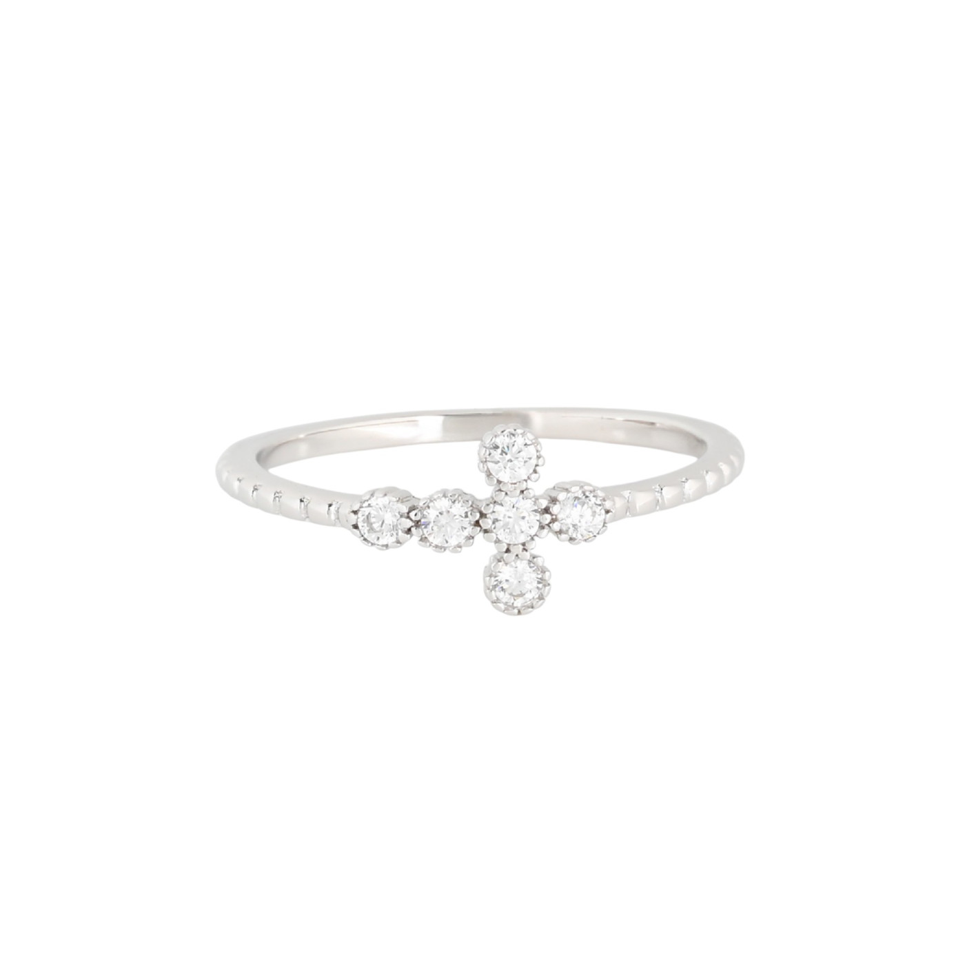 Anillo Luxury con cruz y brillantes