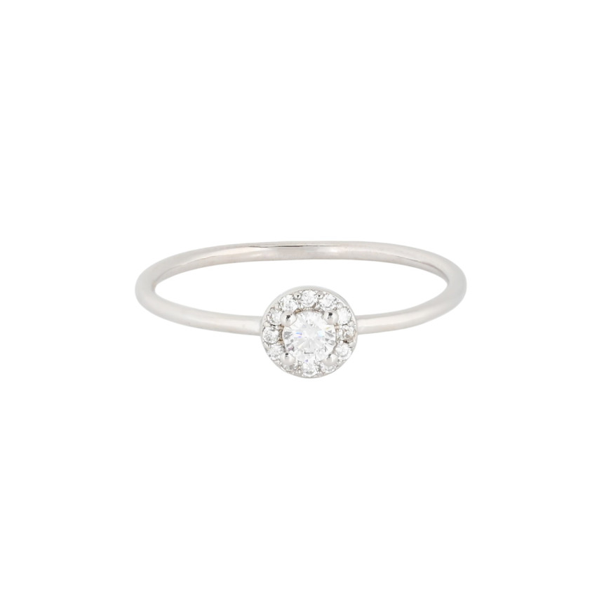 Anillo solitario S925 brillante GB