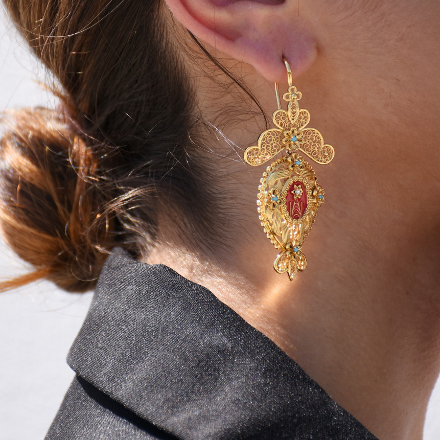 Encantos Portugal monstrance earrings