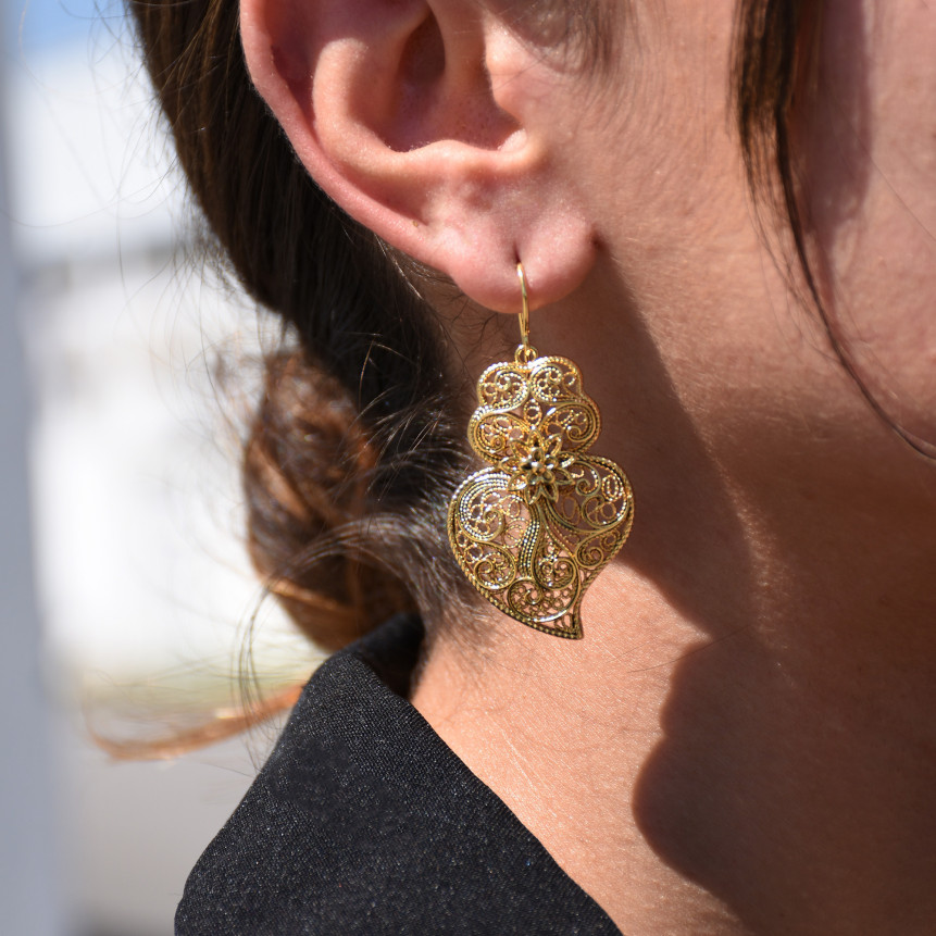 Pendientes tradicional coração de viana GB