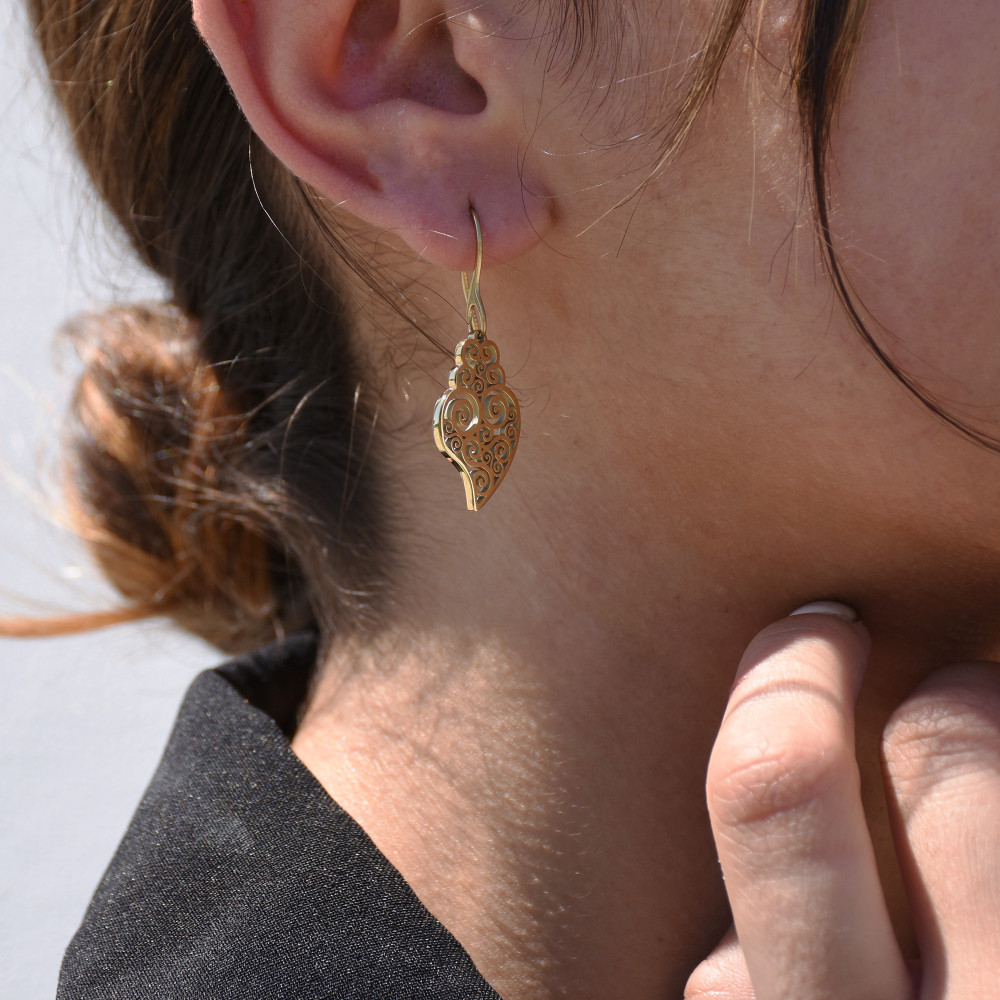 Boucles d’oreilles en acier coeur de viana GB