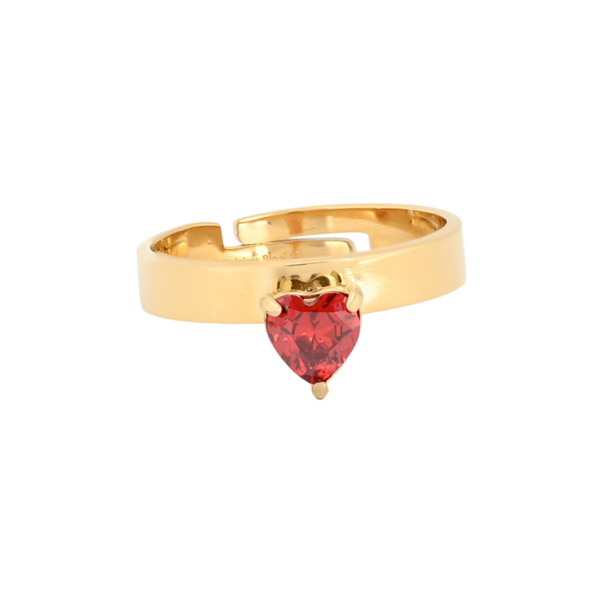 Steel adjustable ring geometric shapes GB