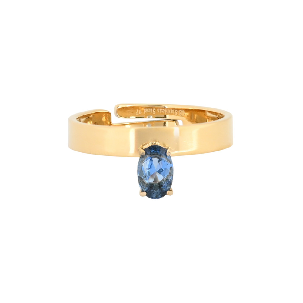 Steel adjustable ring geometric shapes GB