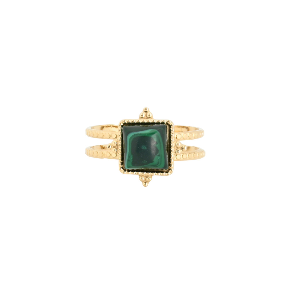 Anello regolabile acciaio irregolare pietra GB