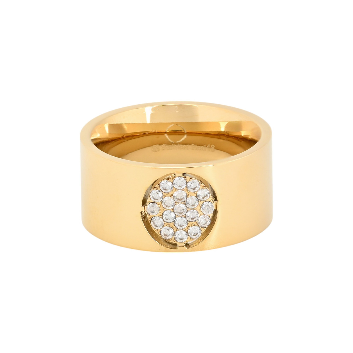 Anello acciaio spesso cerchio GB
