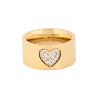 Steel ring thick heart GB