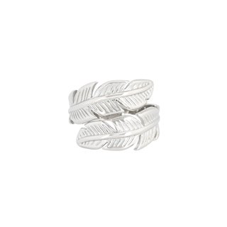 Bague Delicate ajustable avec deux feuilles