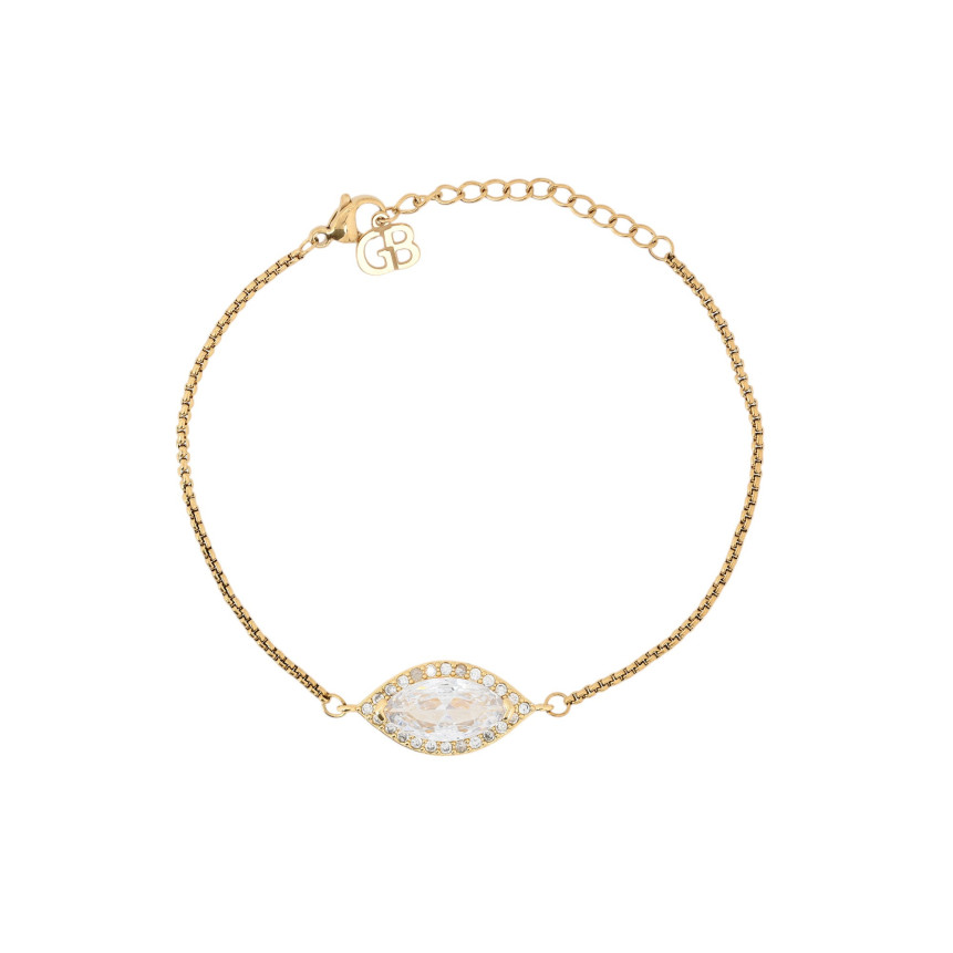 Bracelet oeil semi précieuses avec zircones GB