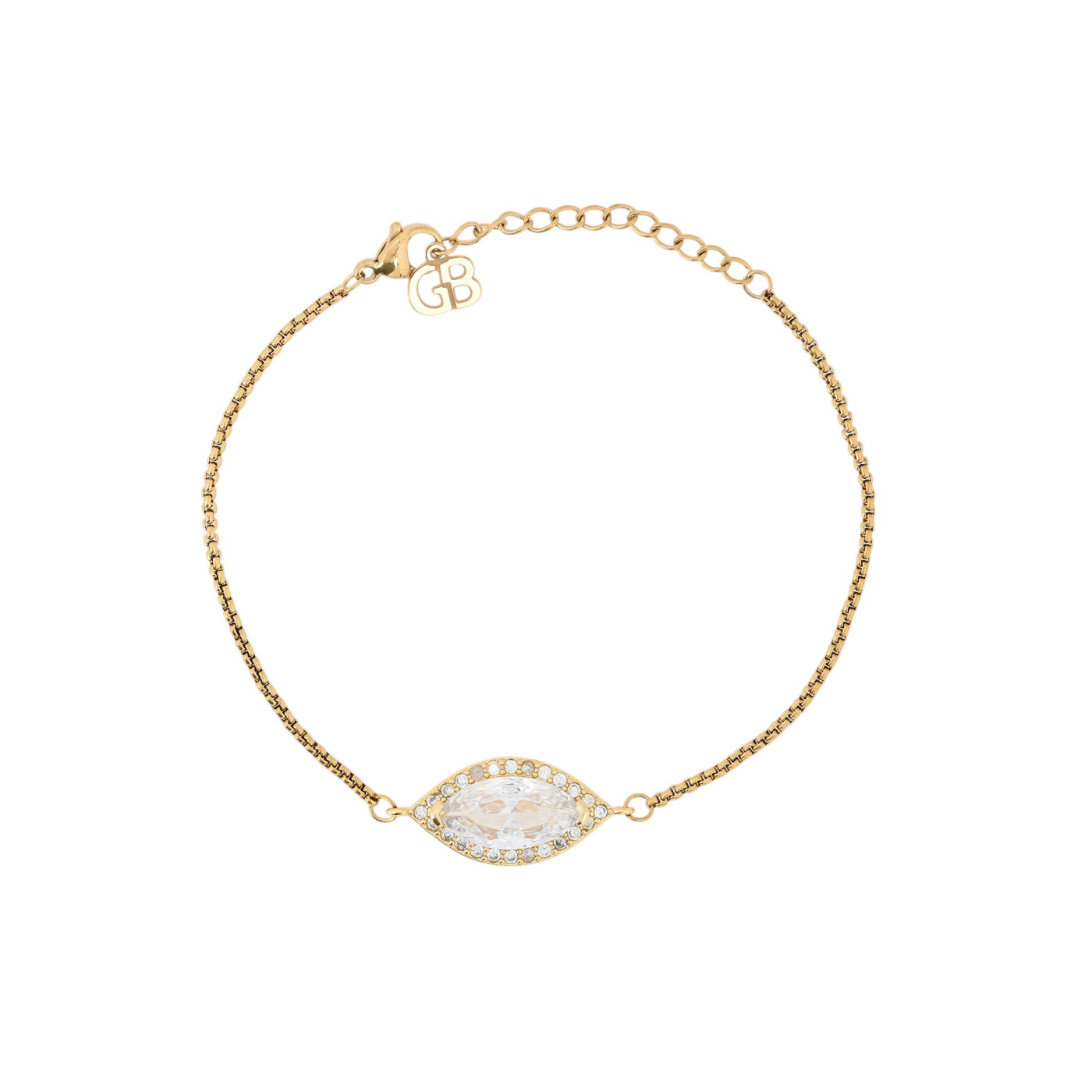 Semi precious eye bracelet with zirconies GB