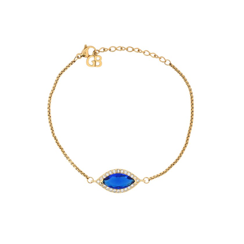 Semi precious eye bracelet with zirconies GB